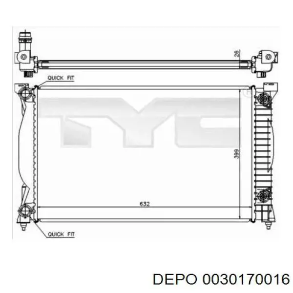 Радиатор 0030170016 Depo/Loro