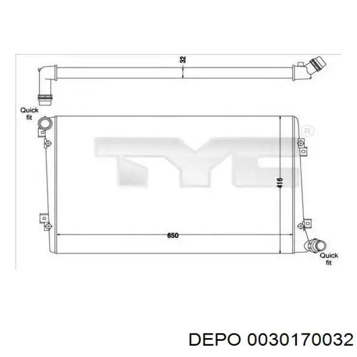 Радиатор 0030170032 Depo/Loro