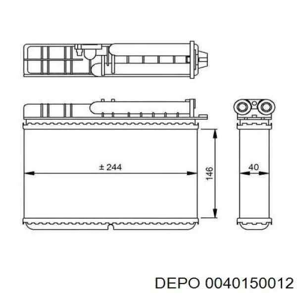 004-015-0012 Depo/Loro радиатор печки