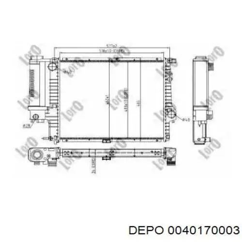 Радиатор 0040170003 Depo/Loro