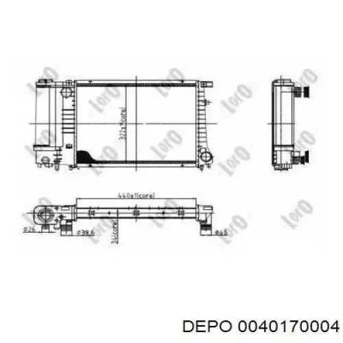 Радиатор 0040170004 Depo/Loro