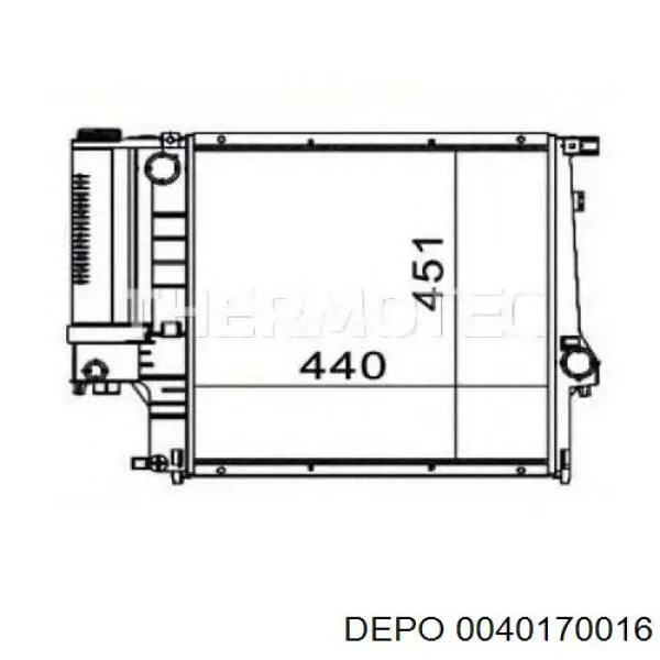 Радиатор 0040170016 Depo/Loro/Abakus
