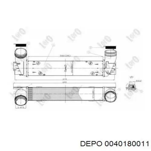 Интеркулер 0040180011 Depo/Loro