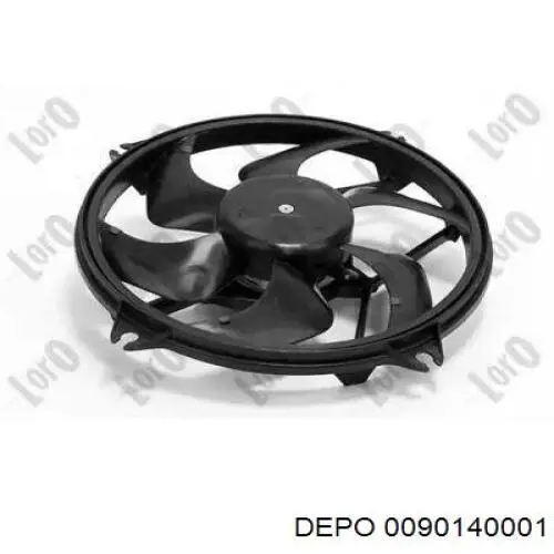 009-014-0001 Depo/Loro электровентилятор охлаждения в сборе (мотор+крыльчатка)