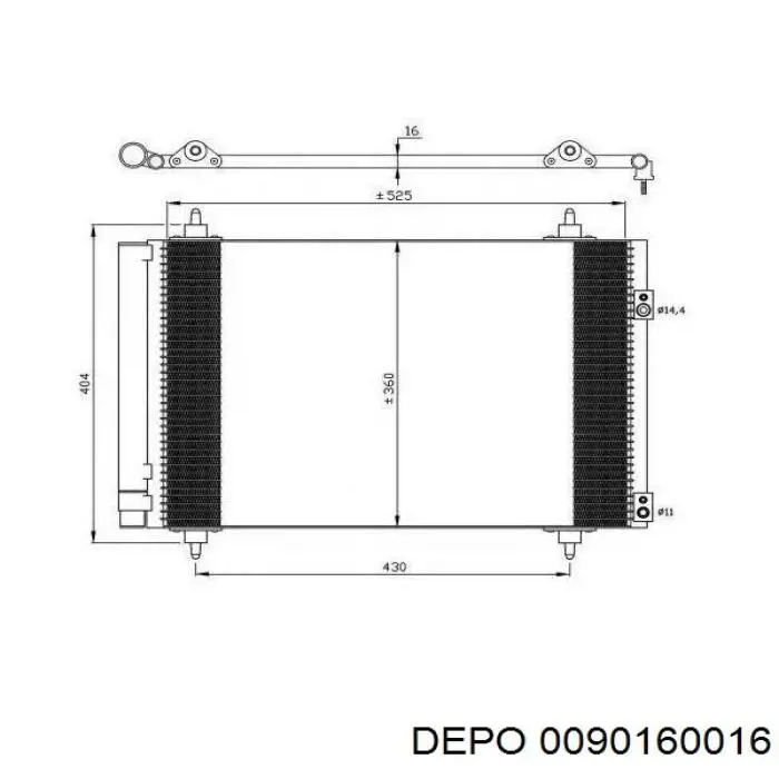 Конденсатор кондиционера Depo/Loro/Abakus 0090160016 цена, от 63.83 USD