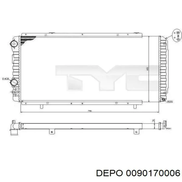 Радиатор 0090170006 Depo/Loro