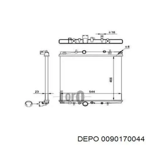 Радиатор 0090170044 Depo/Loro