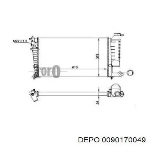009-017-0049 Depo/Loro радиатор