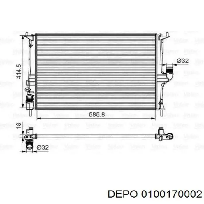 Радиатор охлаждения двигателя Depo/Loro/Abakus 0100170002 цена, от 59.10 USD
