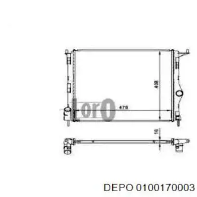 Радиатор 0100170003 Depo/Loro