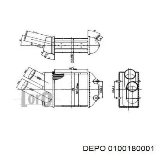 Радиатор интеркуллера Renault (RVI) 8200175069