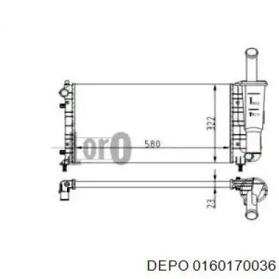 Радиатор 0160170036 Depo/Loro