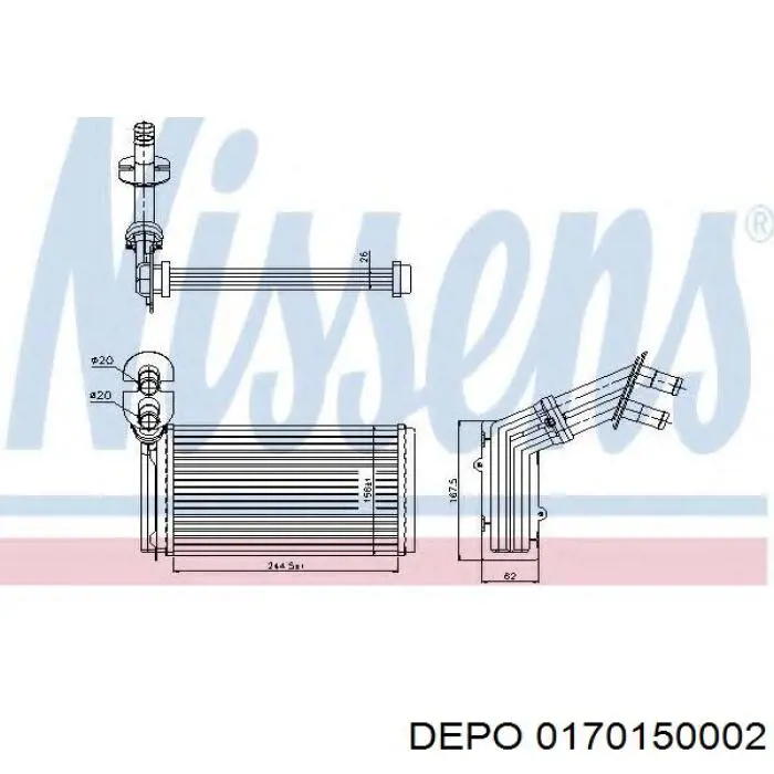 Радиатор печки 0170150002 Depo/Loro