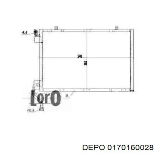 Радиатор кондиционера 0170160028 Depo/Loro