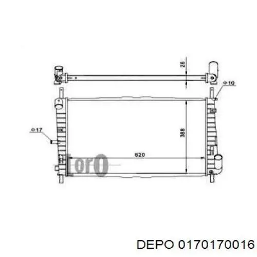 Радиатор 0170170016 Depo/Loro