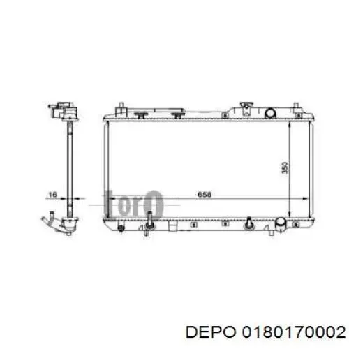 Радиатор 0180170002 Depo/Loro