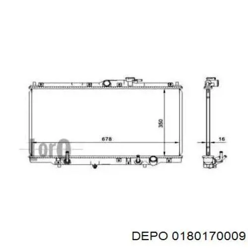 Радиатор 0180170009 Depo/Loro