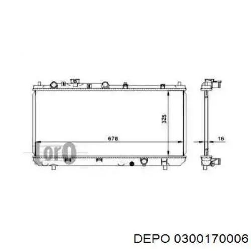 Радиатор 0300170006 Depo/Loro