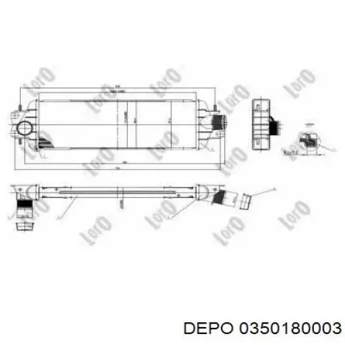 Радиатор интеркуллера Renault (RVI) 93850451