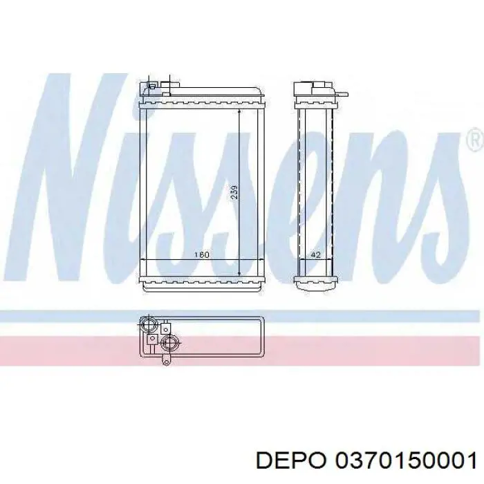 037-015-0001 Depo/Loro радиатор печки