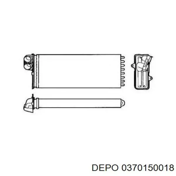 Радиатор печки 0370150018 Depo/Loro