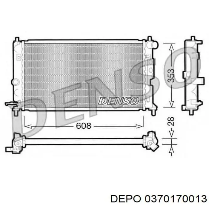 Радиатор 0370170013 Depo/Loro