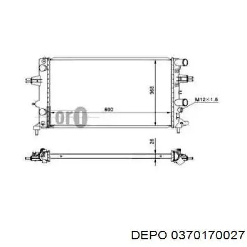 Радиатор 0370170027 Depo/Loro