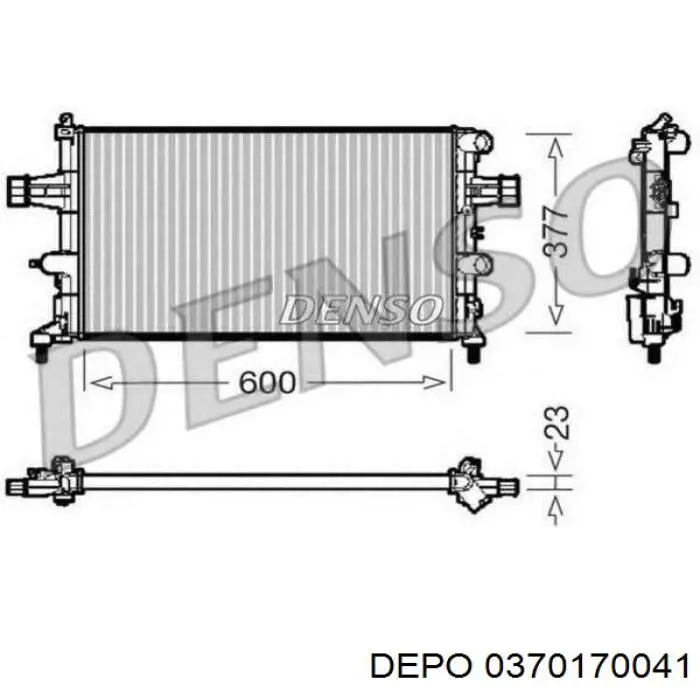 Радиатор охлаждения двигателя Depo/Loro/Abakus 0370170041 цена, от 50.88 USD