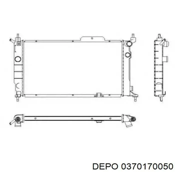 Радиатор 0370170050 Depo/Loro