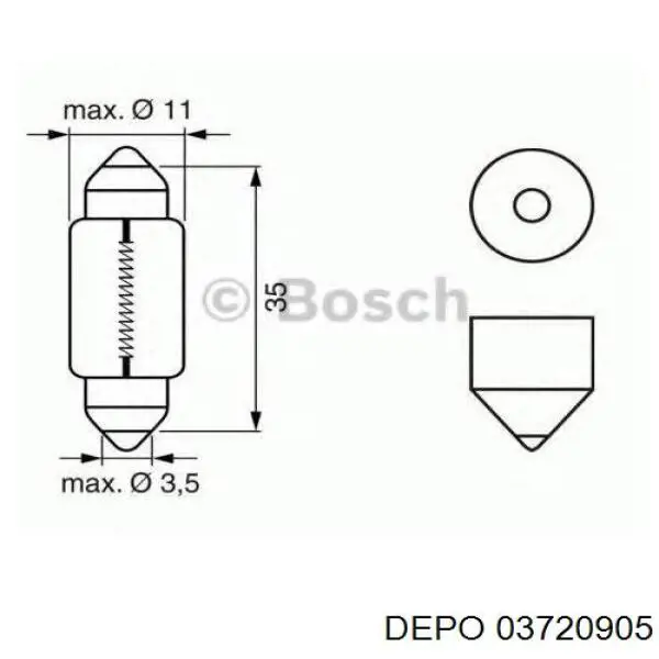Фонарь освещения номерного знака Polcar 5507957
