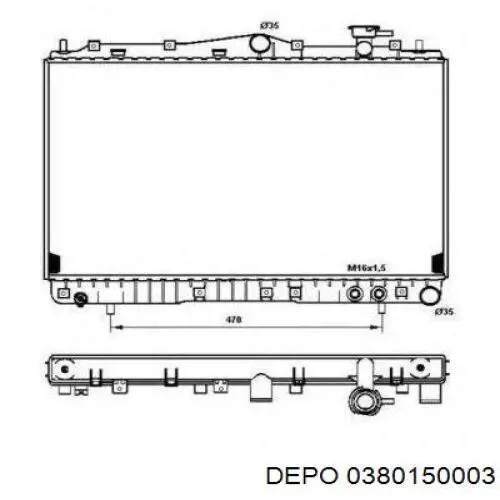 Радиатор печки (отопителя) Depo/Loro/Abakus 0380150003 цена, от 23.46 USD