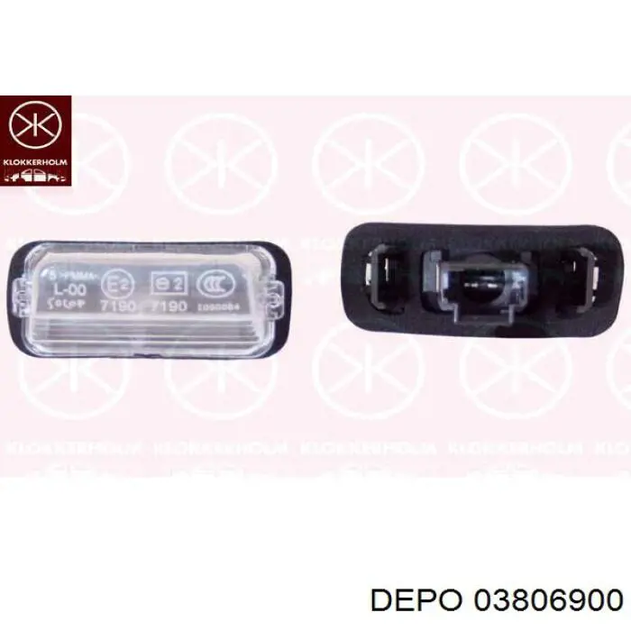 Купить 03806900 Depo/Loro/Abakus Фонарь подсветки номерного знака