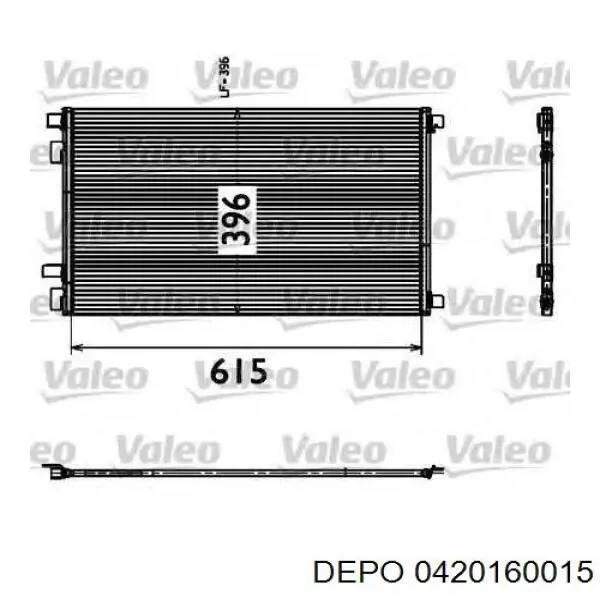 Радиатор кондиционера 0420160015 Depo/Loro