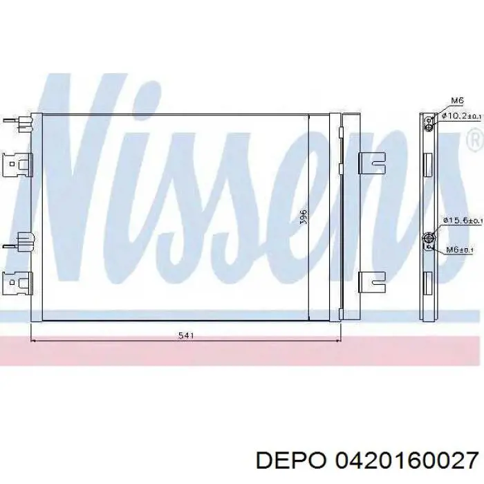 Радиатор кондиционера 0420160027 Depo/Loro