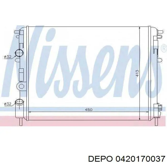 Радиатор 0420170037 Depo/Loro