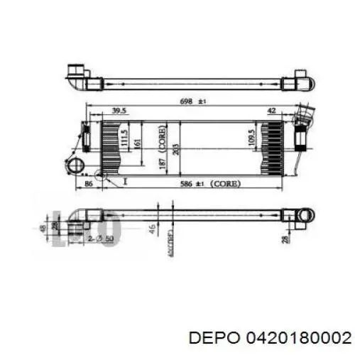 Интеркулер 0420180002 Depo/Loro