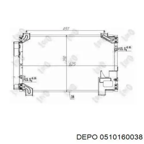 Радиатор кондиционера 884500F120 Toyota