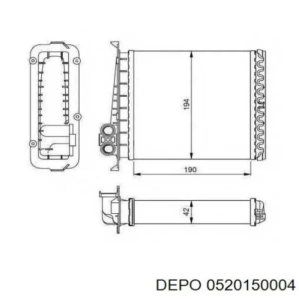 052-015-0004 Depo/Loro радиатор печки
