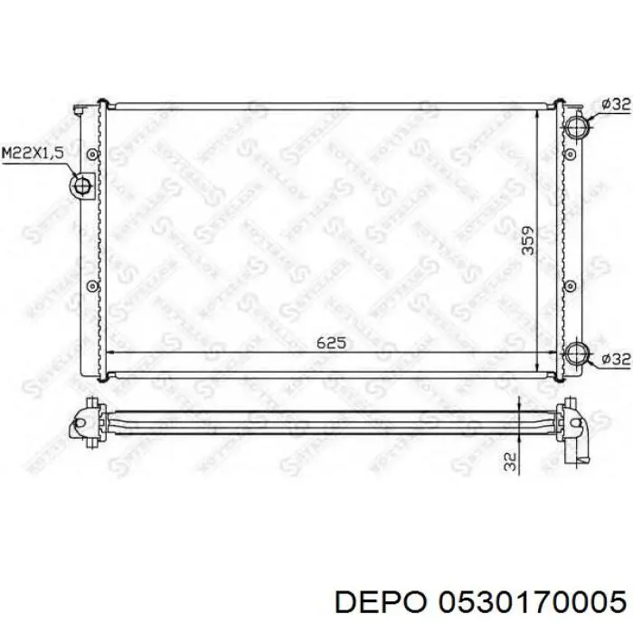 Радиатор 0530170005 Depo/Loro