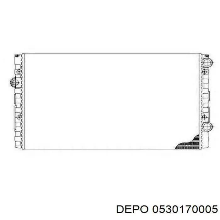 Радиатор охлаждения двигателя Depo/Loro/Abakus 0530170005 цена, от 52.06 USD