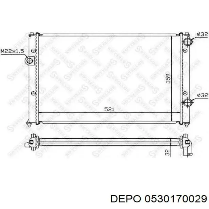 Радиатор 0530170029 Depo/Loro