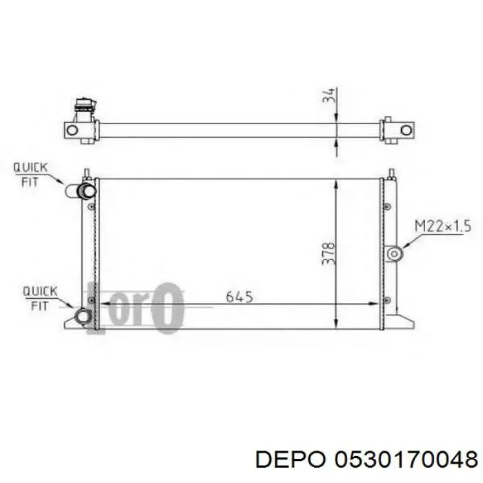053-017-0048 Depo/Loro радиатор