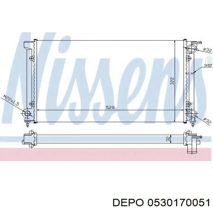 053-017-0051 Depo/Loro радиатор