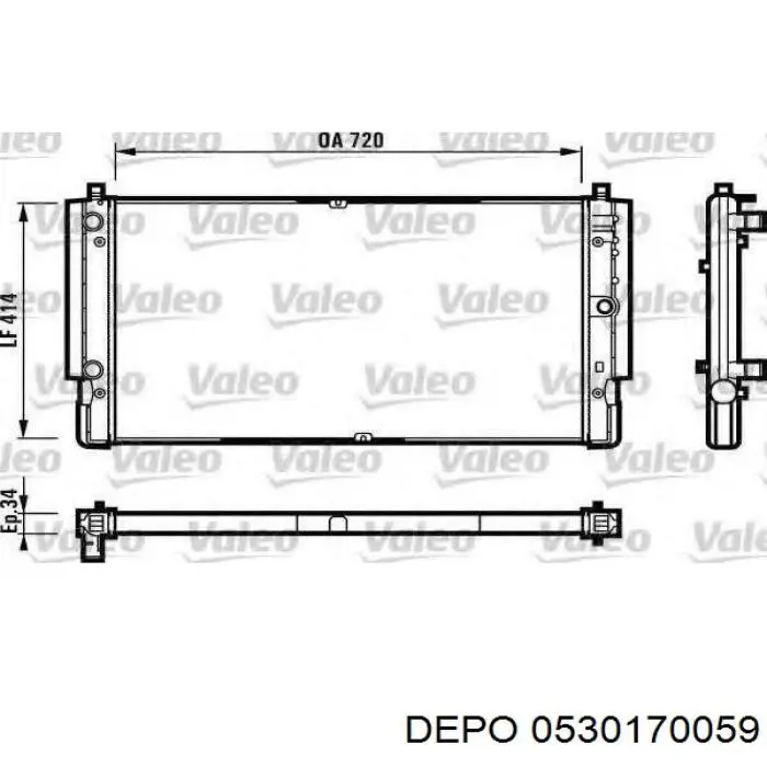 Радиатор охлаждения двигателя Depo/Loro/Abakus 0530170059 цена, от 71.91 USD