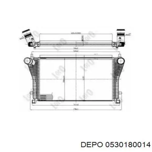 0530180014 Depo/Loro radiador de intercooler