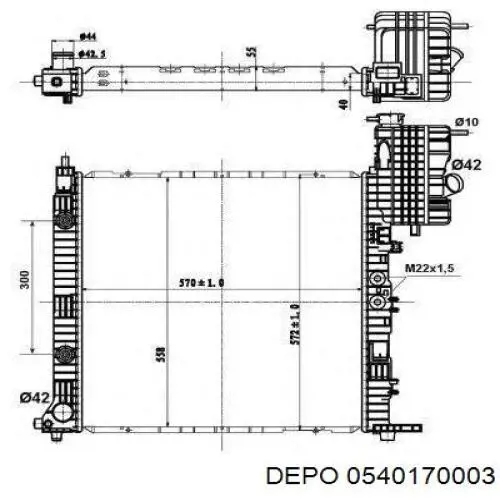 Радиатор 0540170003 Depo/Loro