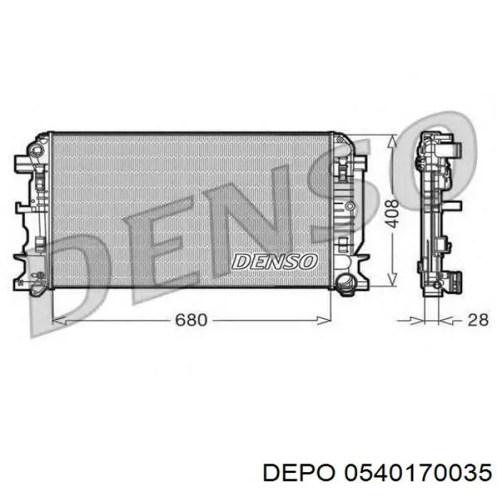 Радиатор 0540170035 Depo/Loro/Abakus
