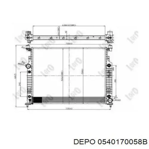 Радиатор 0540170058B Depo/Loro