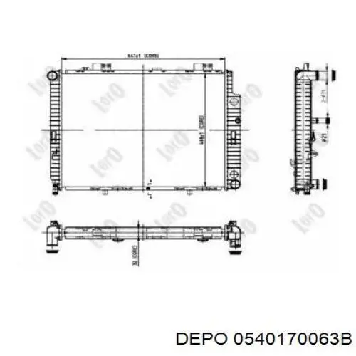 Радиатор 0540170063B Depo/Loro