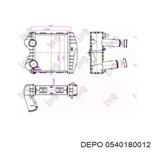 Радиатор интеркуллера Mahle Original CI46000P